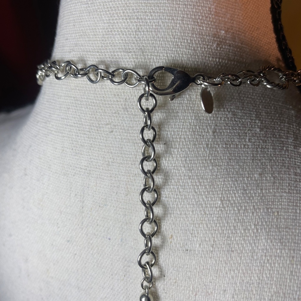 Chico's Multi Strand Necklace With Rhinestone Bow - Picture 6 of 6
